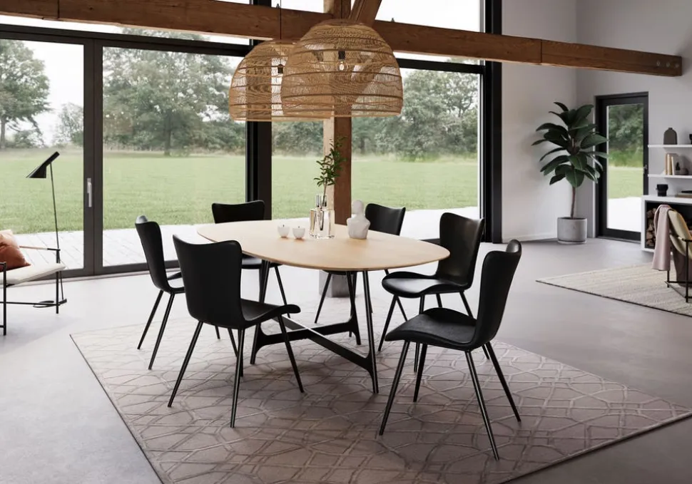 Ooid Matbord Ovalt | Vitpigmenterad Ek
