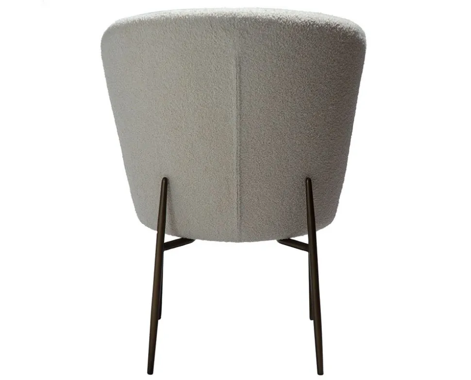 Orbit Stol | Dove RPES Bouclé | Antik mässing
