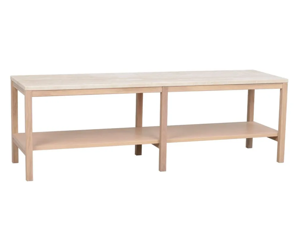 Orwel Avlastningsbord H45 | Vitpigmenterad Ek