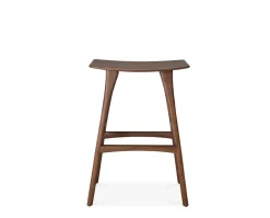 Osso Barpall Hög | Brunlackad Teak