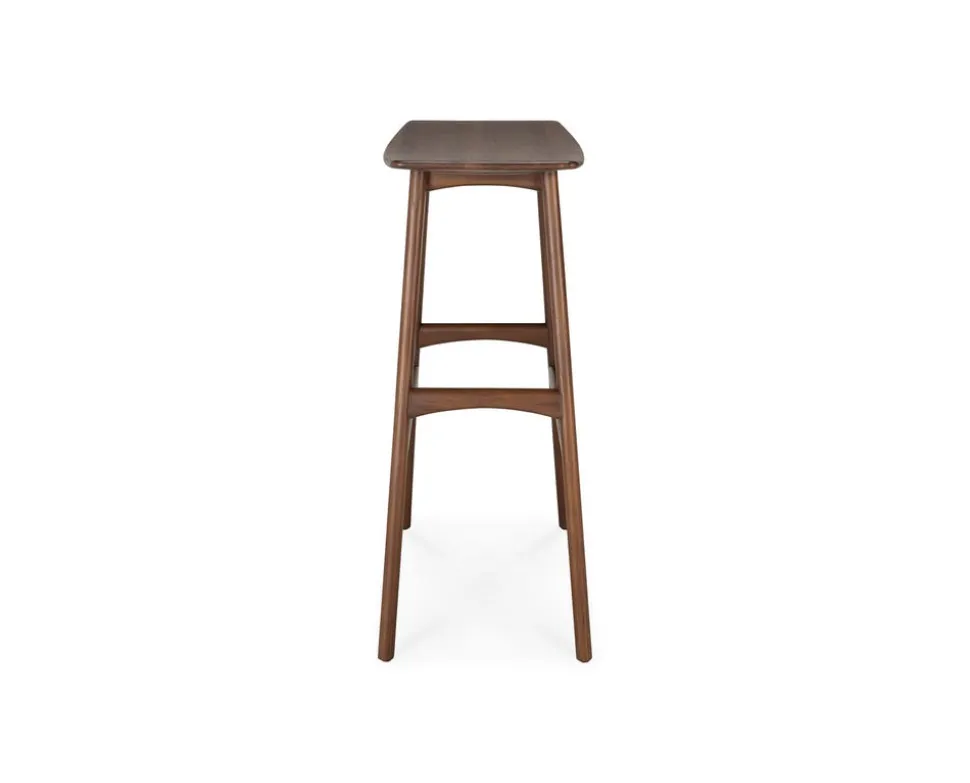 Osso Barpall Hög | Brunlackad Teak