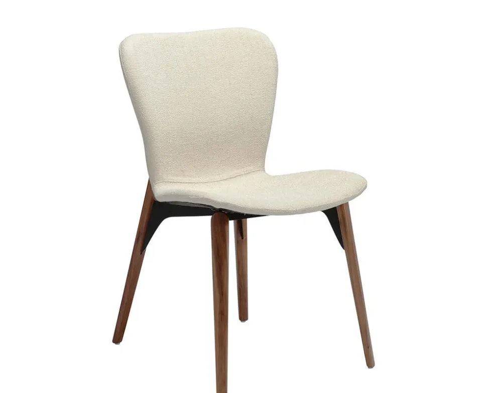 Paragon Stol | Frosted Almond Bouclé | Valnöt
