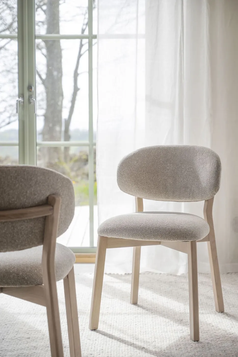 Patterson Stol | Beige/Vitpigmenterad Ek