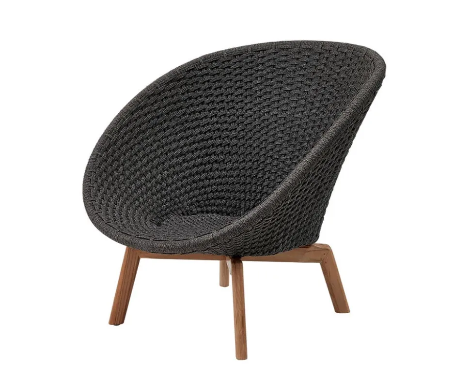 Peacock Loungefåtölj Teak | Dark Grey