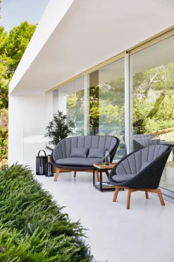 Peacock Loungefåtölj Teak | Dark Grey