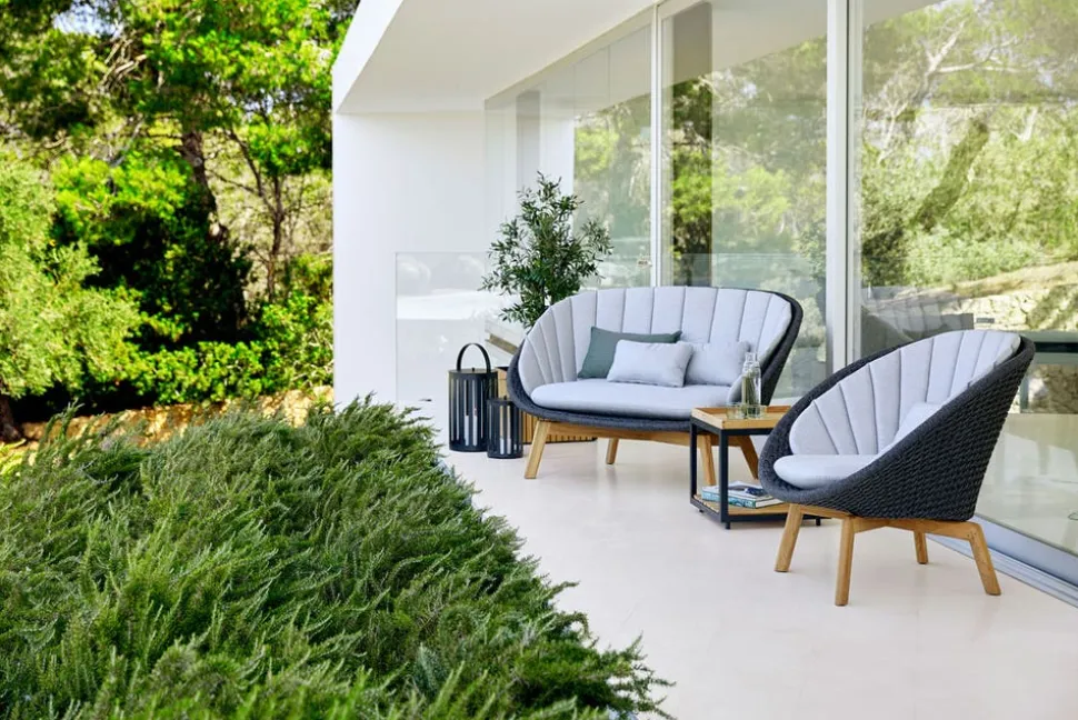 Peacock Loungefåtölj Teak | Dark Grey