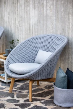 Peacock Loungefåtölj Teak | Dark Grey