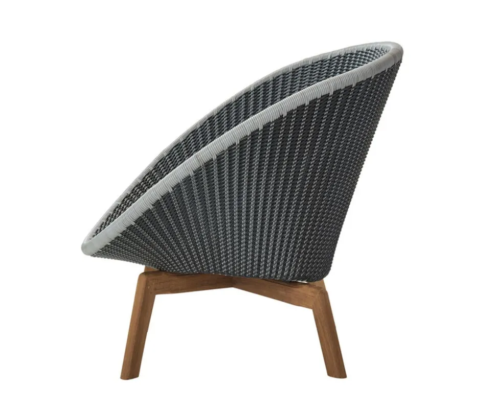 Peacock Loungefåtölj Teak | Grey/Light Grey