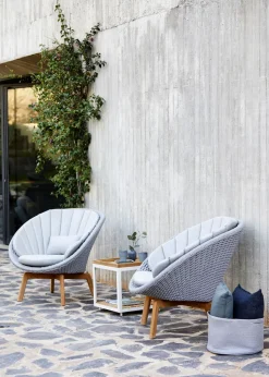 Peacock Loungefåtölj Teak | Grey/Light Grey