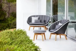 Peacock Loungefåtölj Teak | Grey/Light Grey