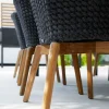Peacock Stol | Teak | Dark Green Mix