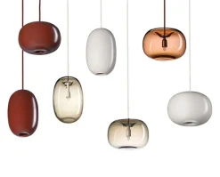 Pebble Taklampa Knubbig | Oxblod
