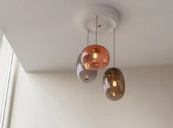 Pebble Taklampa Långsträckt | Varmgrå