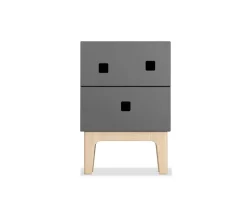 Peep S1 Sängbord | Grå/Vitpigmenterad Ek