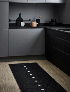 Peg gångmatta Black | Linen 70x140