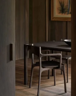PI Karmstol | Mörkbrun Teak