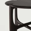 PI Sidobord Ø47 | Mörkbrun Mahogny