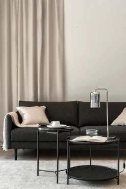Plateau Soffbord Ø58 Hylla | Svartbetsad Ask