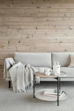 Plateau Soffbord Ø58 Hylla | Vitbetsad Ask