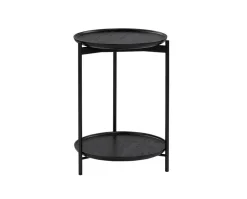 Plateau Soffbord Ø40 | Svartbetsad Ask