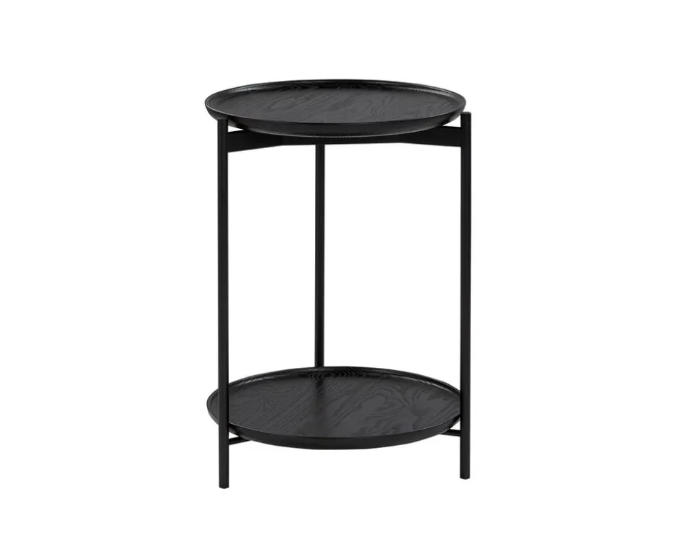 Plateau Soffbord Ø40 | Svartbetsad Ask