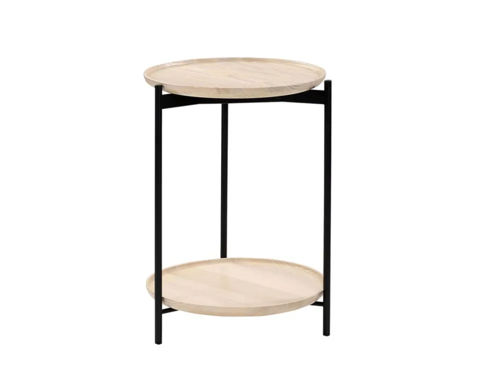 Plateau Soffbord Ø40 | Vitbetsad Ask