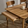 Prima Vista Bord | 120x90 + 1 ilägg | Ljus mattlackad ek