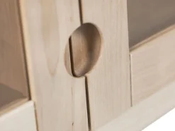 Prio Skåp Låg | Glasdörrar | Ljus Mattlackad Ek