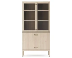 Prio Vitrin | Ljus Mattlackad Björk