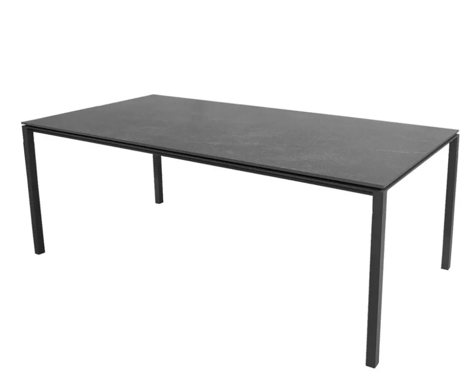 Pure Matbord 200x100 | Lava Grey/Fossil Black