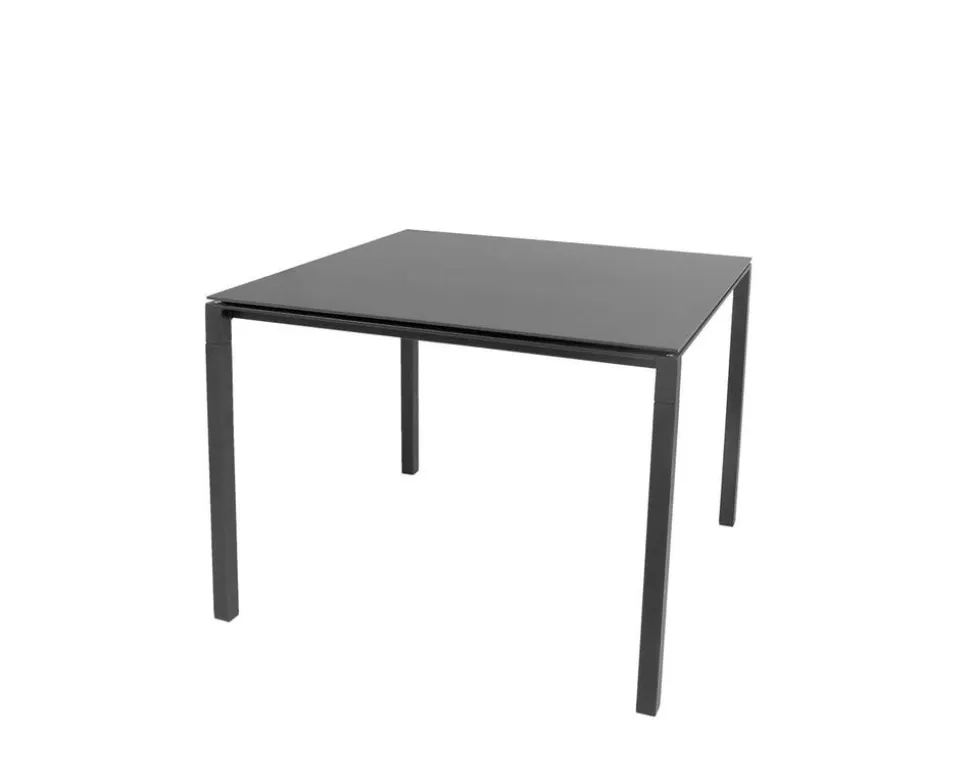 Pure Matbord 100x100 | Lava Grey/Nero Black