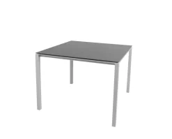 Pure Matbord 100x100 | Light Grey/Nero Black