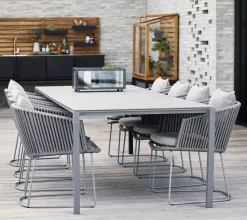 Pure Matbord 280x100 | Light Grey/Nero Black