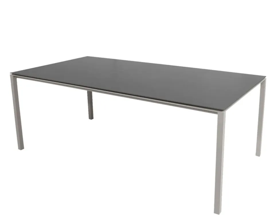 Pure Matbord 200x100 | Taupe/Nero Black