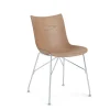 P/Wood Stol | Ljus ask, Krom