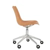 P/Wood Stol med hjul | Light Wood / Chrome