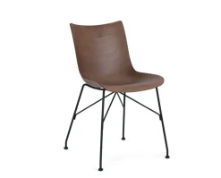 P/Wood Stol | Mörk ask, Svart
