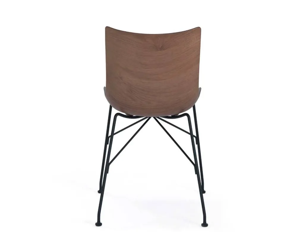 P/Wood Stol | Mörk ask, Svart