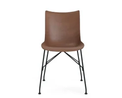 P/Wood Stol | Mörk bokfanér, Svart