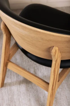 Ram Shell Lounge Chair | Trärygg | Läder