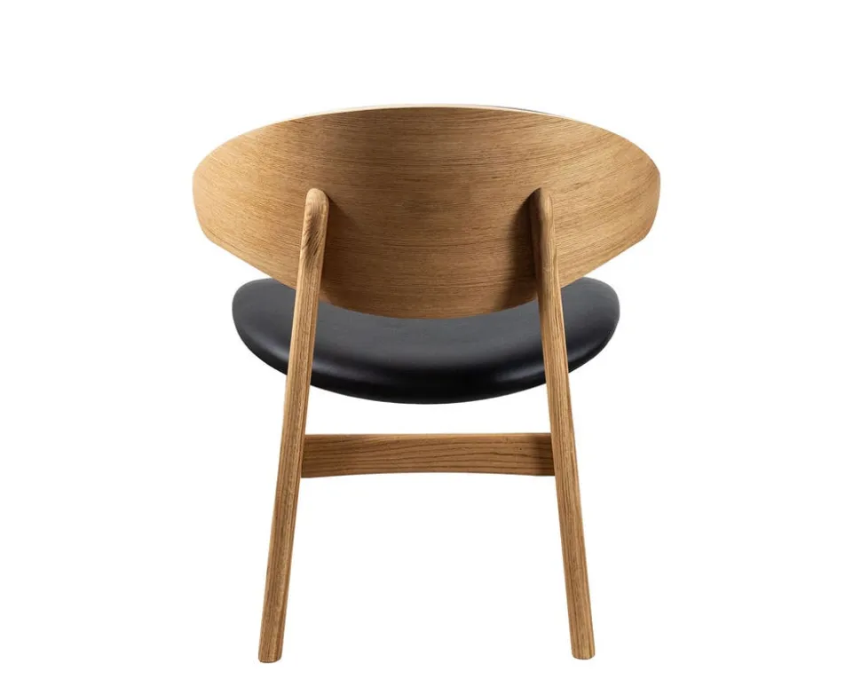Ram Shell Lounge Chair | Trärygg | Läder