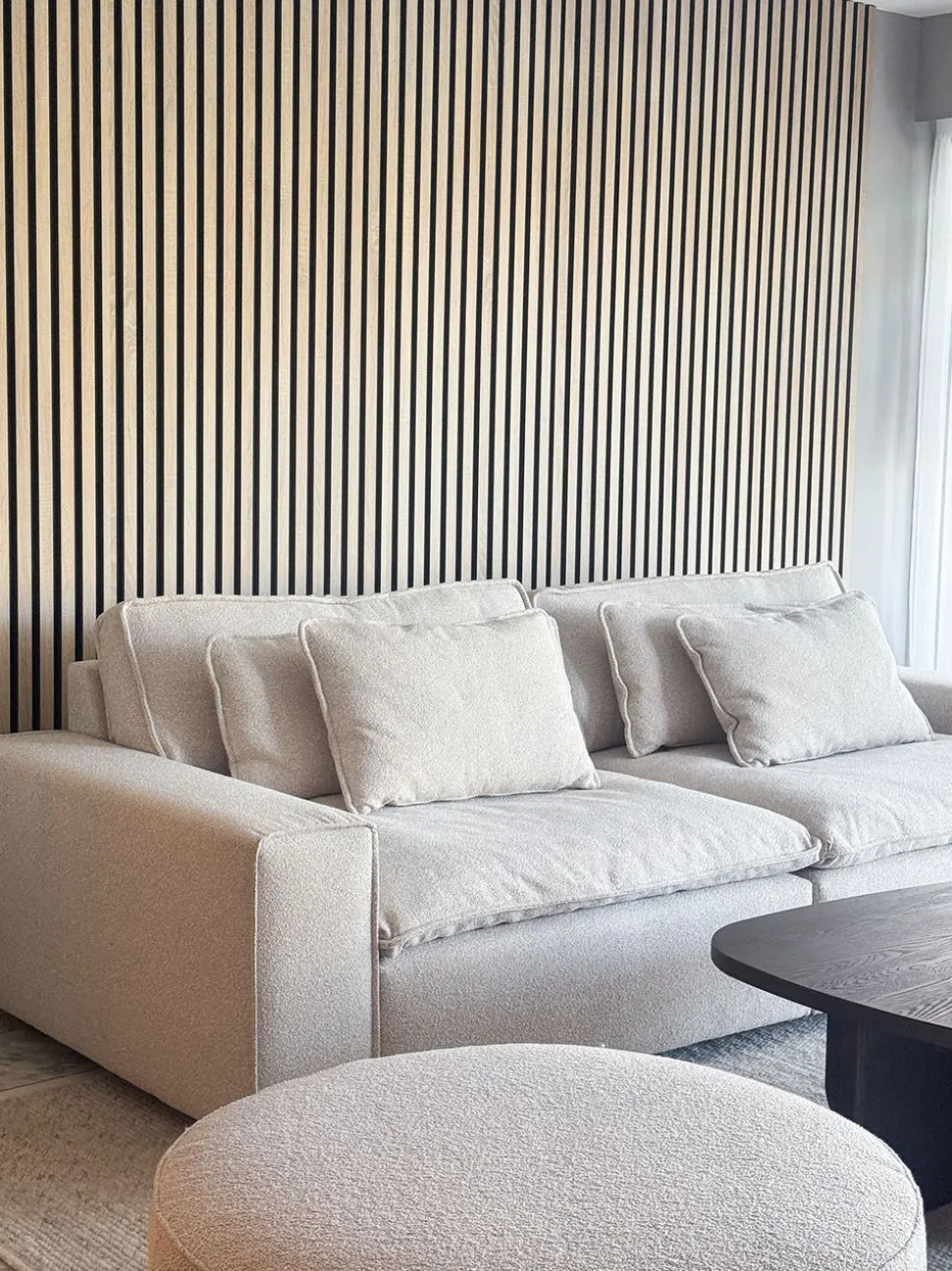 Rawlins 3-Sits Maxi | Tyg Sandra Ljusbeige