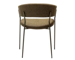 Reboot Karmstol | Dark Olive Bouclé/Antique Pewter