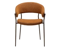 Reboot Karmstol | Pumpkin Spice Bouclé/Antique Brass