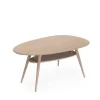 Retro Soffbord | Droppformat med hylla | 115x70 cm
