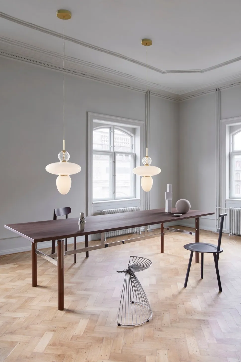 Rizzatto 43 Pendel | Satin Brass/Opal