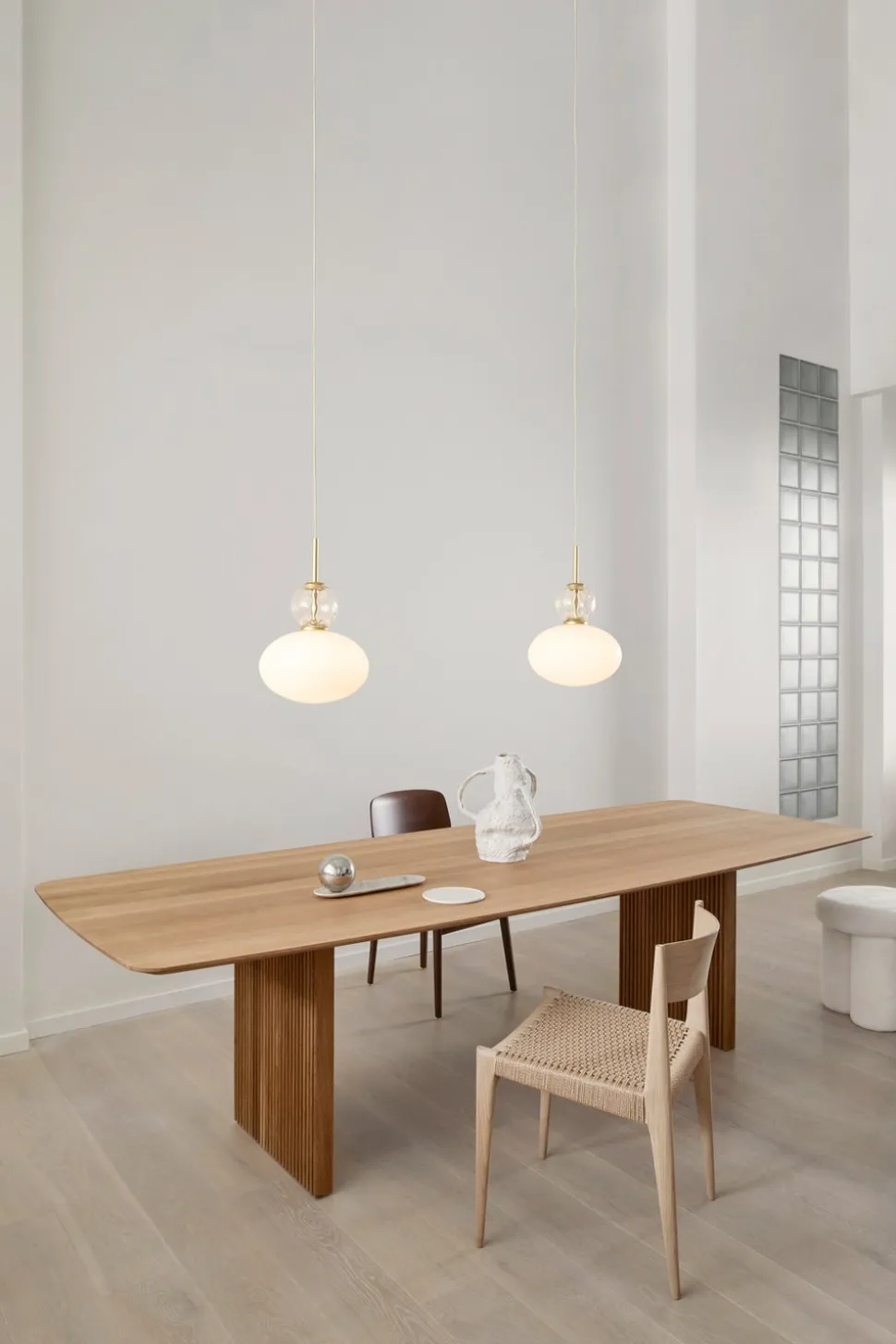Rizzatto 32 Pendel | Satin Brass/Opal