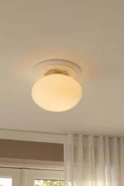 Rizzatto 301 Taklampa | Satin Brass/Opal