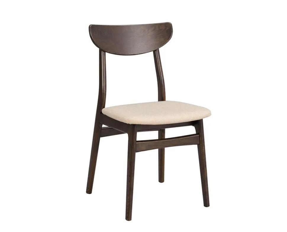 Rodham Stol | Brun ek, beige