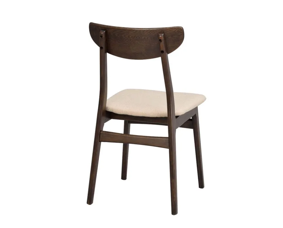 Rodham Stol | Brun ek, beige